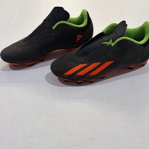 Adidas Black and Orange Soccer Cleats with Green Interior men’s Size 7